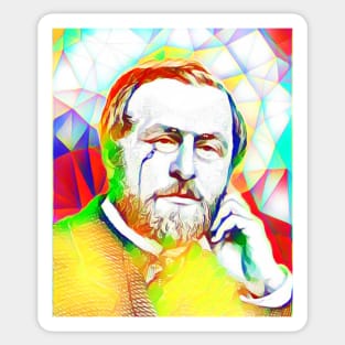 Hippolyte Taine Colourful  Portrait | Hippolyte Taine Artwork 11 Sticker